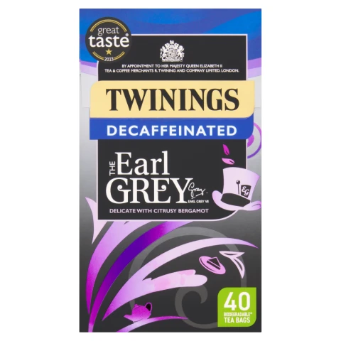 Twinings Earl Grey Decaf 40 Tea Bags 100g