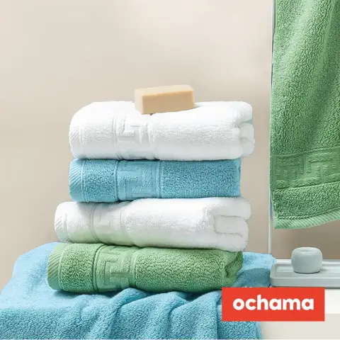 J.Zao 3-Pcs - Long-Staple Cotton Towels, Thickened Pure Cotton, Antibacterial, 138g 3pcs , Light Colors