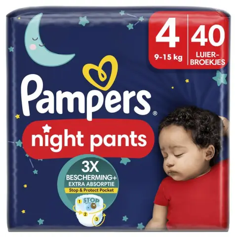 Pampers Night Pants Size 4 Diaper Pants 9kg-15kg 40 pcs S4