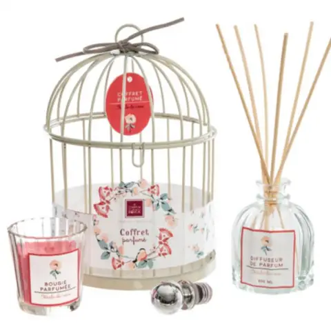 Atmosphera LOLA POESIE Kado Vogelkooi - Kaars + Aroma - Roos