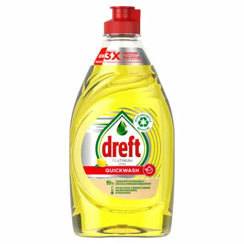 Dreft Platinum Quickwash Dishwashing Liquid Lemon 350 ml