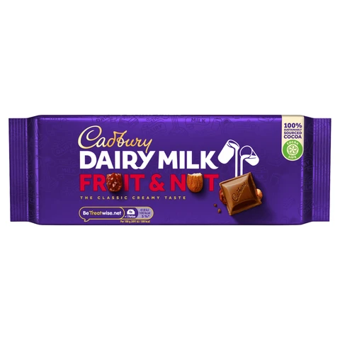Cadbury Dairy Milk Fruit & Nut Chocolate Bar 180g