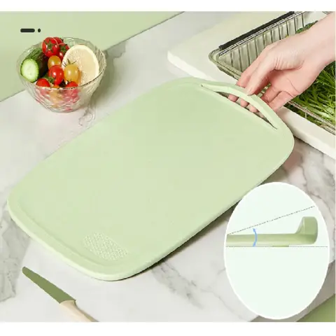 COOKER KING Chopping Board  Wheat Straw Cutting Board  Cutting Board Cutting Board  Rice Husk Board  40*27*0.8cm Blue