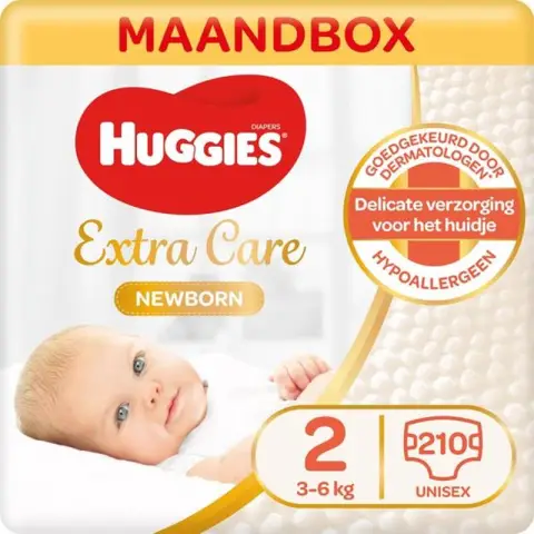 Huggies Diapers New Born Size 2 210 St (6 X 35) Size2