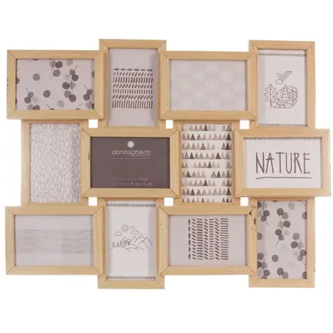 Atmosphera Mia photo montage frame 12 photos 10 x 15 cm natural