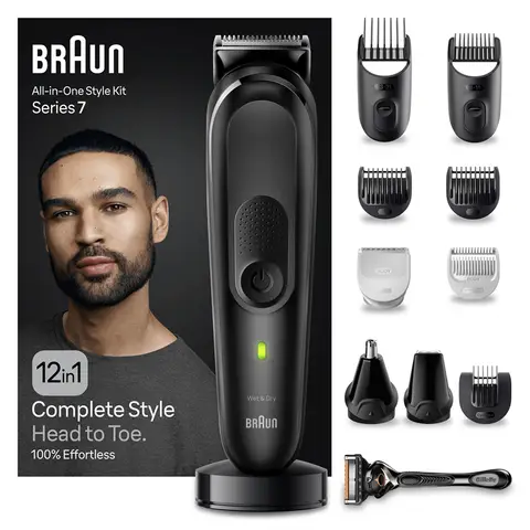 Braun Alles-in-één Style Kit Series 7 MGK7460 12-in-1 Set voor Baard, Hoofdhaar, Bodygrooming en Meer