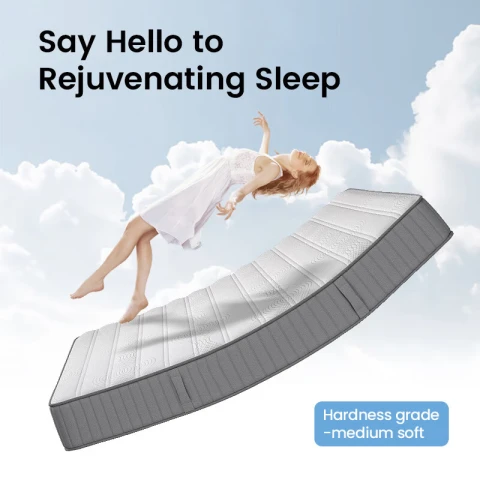 J.Zao Mattress – Hotel & Home Use, Ergonomic Pocket Spring Mattress 180*200 cm Hardness grade H2/3 medium soft (Reinforced Edges), 180*200 cm
