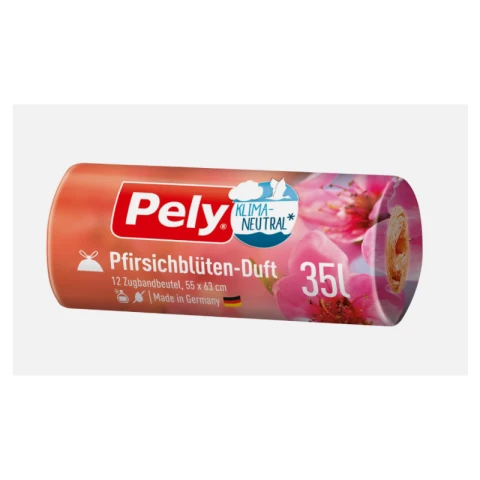 Pely Zugbandbeutel Klimaneutral mit Zitroneduft 35L 24 Stück