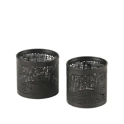LABEL51 Home Decoration Candle Holder - Black - Metal - M Black