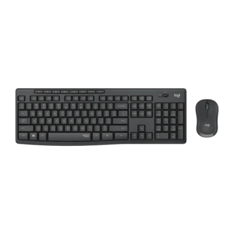 Logitech Wireless Mouse & Keyboard Combo with SilentTouch Technology - Black (HK Version)