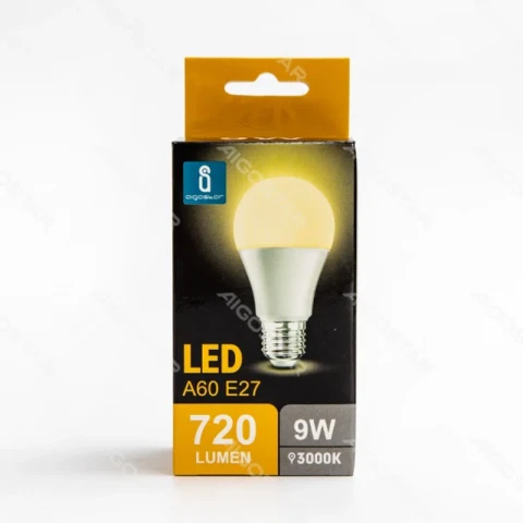 Aigostar LED A5 A60 BIG ANGLE E27 9W 3000K/COLOR BOX - gelb - Glühbirne