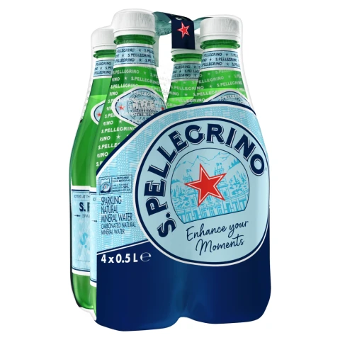 San Pellegrino Sparkling Natural Mineral Water 4 X 0.5litre