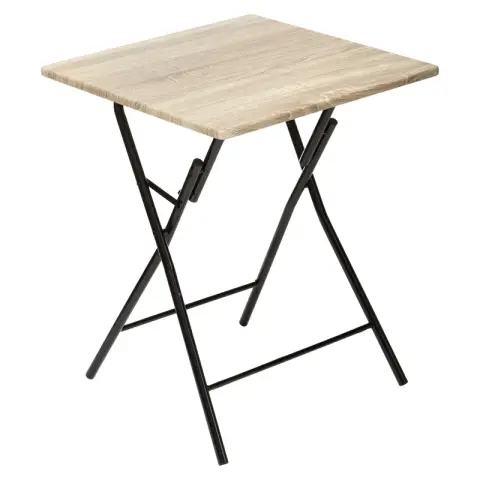 Klapptisch für 2 Personen in Holzoptik - 60 x 60 cm