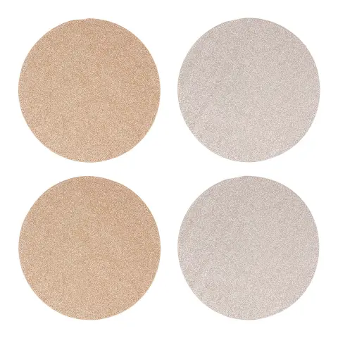 Set of 4 Reversible Gold And Silver Glitter Placemats