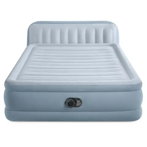 INTEX Luchtbed met pluche hoofdeinde, Queensize, met ingebouwde pomp, 152x236x86CM
