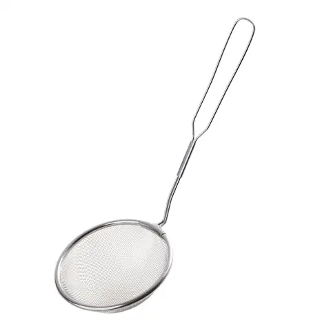 1pc - Kitchen Stainless Steel Filter Spoon, Hangable Grease Filter Spoon 23*8cm