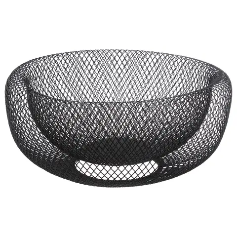 5five Panier à fruits en maille métallique noir - 27 cm