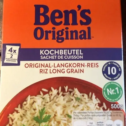 Ben’s Original 10-Minute Rice Bag 500g