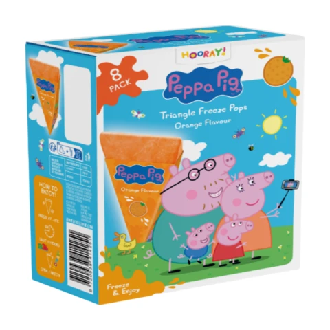 Peppa Pig Triangle Pops Orange 8x62ml