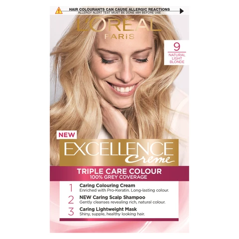 L'Oréal Excellence 9 Natural Light Blonde Permanent Hair Dye 177ml