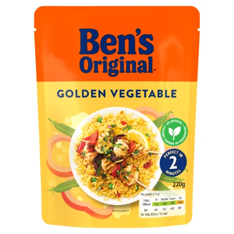 Bens Original Golden Vegetable Microwave Rice 220g