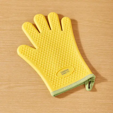 COOKER KING Anti-scald Glove - Anti-skid Longer and Thicker - Lemon Yellow - Right Hand