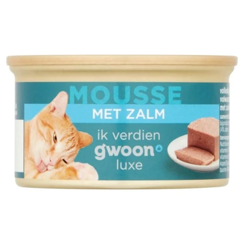 G'woon Mousse de chat au saumon 85G
