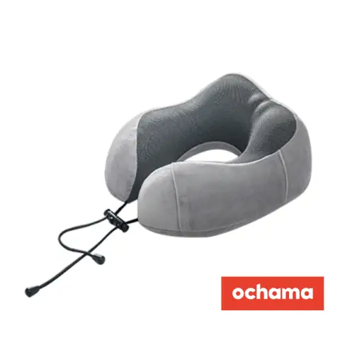 J.Zao U-förmiges Nackenkissen, Memory Foam, inklusive grauer Aufbewahrungstasche