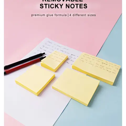 M&G 3"x3" Sticky Notes 100 sheets Yellow color 76x76mm