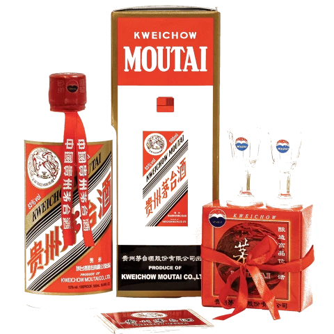 KweiChow Mou Tai Feitian 500ml (53% Alc./Vol)(two wine cups included）