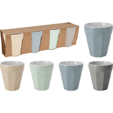 Lot de 4 tasses en porcelaine 250 ml