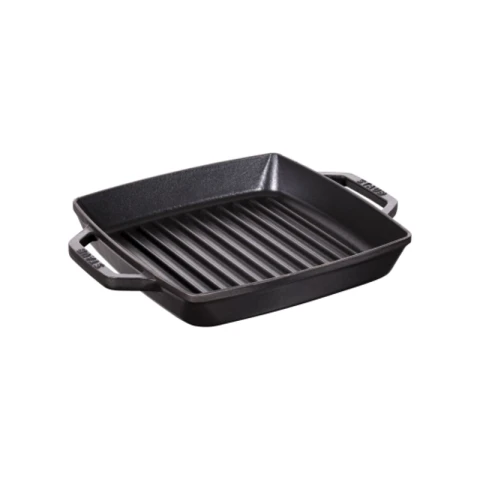 Staub Eckige Gusseisen-Grillpfanne – mit zwei Griffen – 23×23 cm