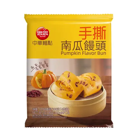 synear pumpkin flavor bun 300g 思念手撕南瓜馒头300g