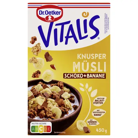 Oetker Vitalis Knusper Schoko&Banane 450 g