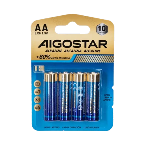 Aigostar Alkaline Battery LR6 (AA) 1.5V 4pcs 4 pcs