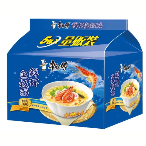 KSF Instant Noodles - Big Artificial Fish Flavour Pack of 5 康师傅 - 大食袋 -  鲜虾鱼板面5 连包