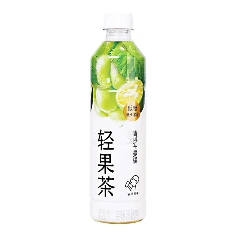 Heytea Green ticaman orange flavor tea drink450ml/bottle 喜茶青提卡曼橘果味茶饮料450ml