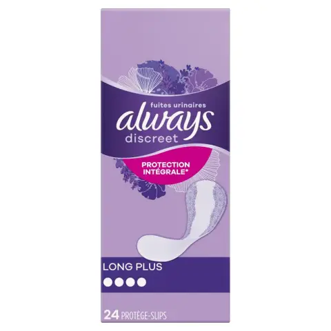 Always Discreet Liners Plus Sanitary Napkins 24 pcs Long Plus