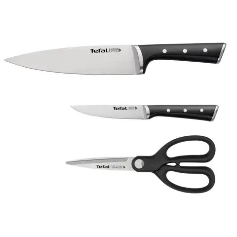 Tefal Ice Force keukenset: koksmes, universeel mes & keukenschaar