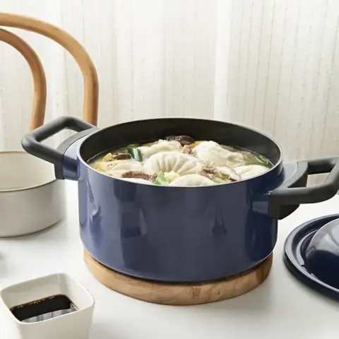 LocknLock Decore 20cm Crock-Pot Kocher Mehrzwecktopf - Navy - LDE1202IH