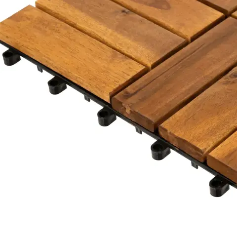 9 tuiles d'acacia 30 x 30 cm