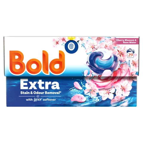 Bold EXTRA PODS Washing Liquid Capsules 29 Washes , Cherry Blossom & Rose Water