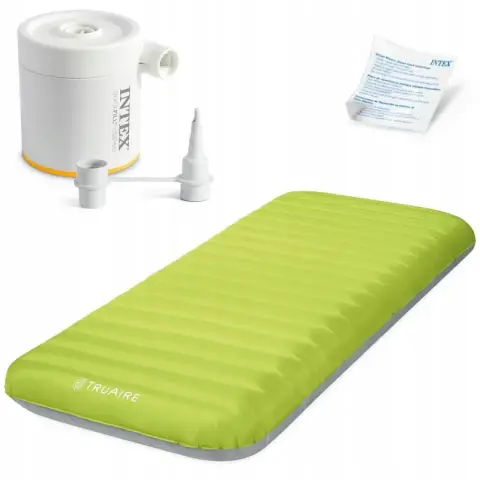 INTEX DuraBeam TPU Camping Mat Twin w/USB150 (NON-PVC), 76x191x17CM