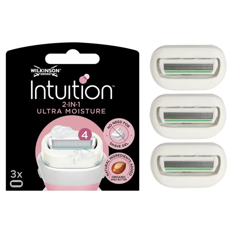 Wilkinson Sword Intuition 2-in-1 Ultra Moisture Blades 3 Pack