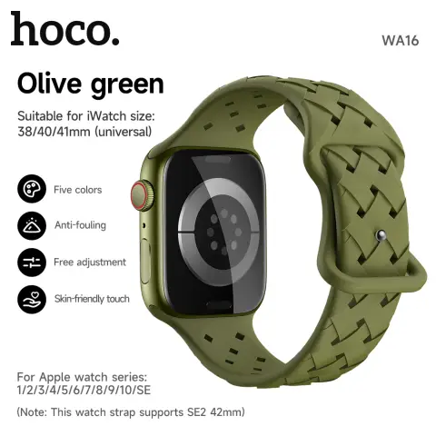 HOCO iWatch Band WA16 Flexible Series - Bamboo Pattern - Olive Green
