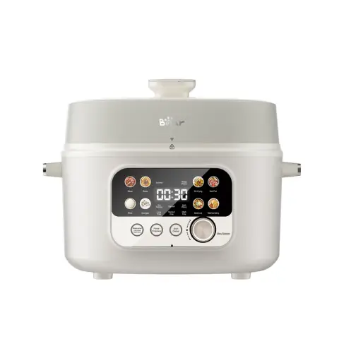 Bear Slowcooker 4L 1300W 70 kpa Glasdeckel Keramische Beschichtung Innentopf YLB-C40W5