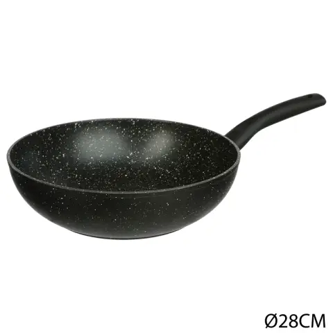 28 cm Wok aus geschmiedetem Aluminium von Stoneline