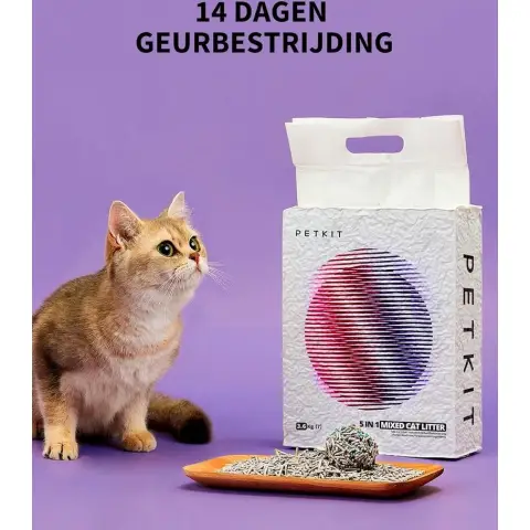PETKIT 5 in 1 gemischtes Katzenstreu - 3,6 kg - wasserlöslich und waschbar
