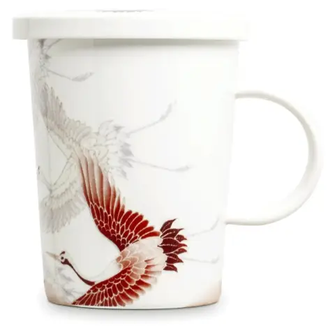Tea mug with filter Crane Ø9,5 cm | H11 cm