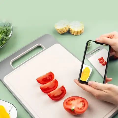 H.XUN Wheat Straw Cutting Board 43*28.5cm - Extra Large and Wide Cutting Board for Fruits, Baby Cutting Board, 43*28.5 cm Food